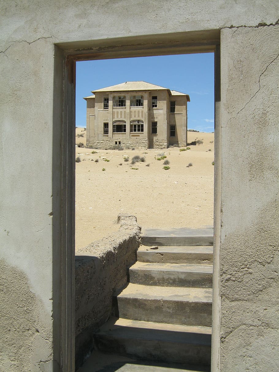 ghostly, in, namibia, architecture, built structure, building exterior HD wallpaper