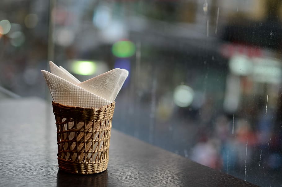 Tissue Paper, Common, rain, beside window, food and drink, no people