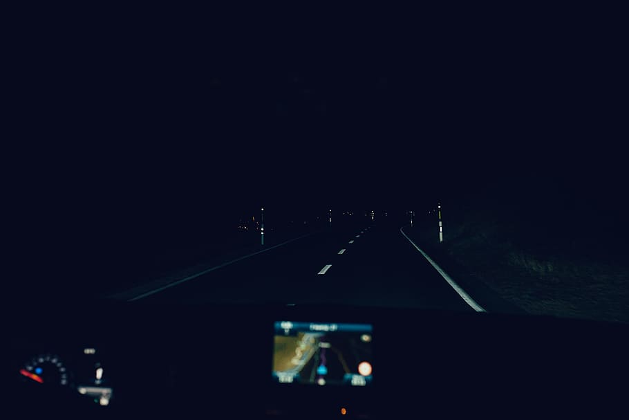 Driving at night, concepts And Ideas, other, dark, transportation HD wallpaper