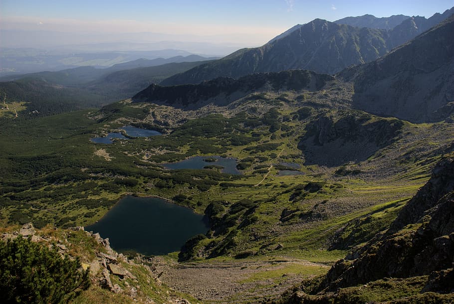 tatry, landscape, top view, mountains, nature, sky, kasprowy wierch HD wallpaper