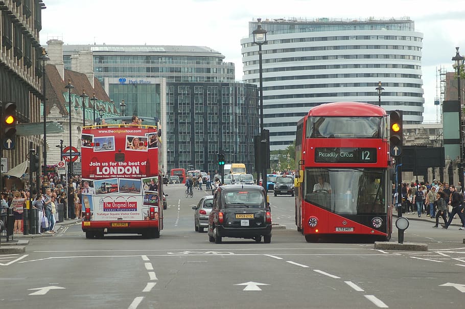 london, england, the london eye, street, view, architecture, HD wallpaper