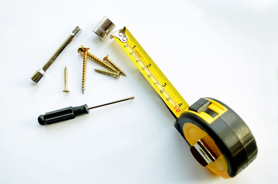 yellow and black tape measure, business, profession, occupation HD wallpaper