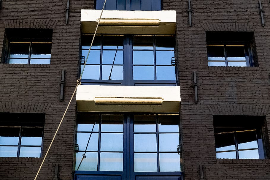 building, facade, brick, black, dark, architecture, amsterdam HD wallpaper