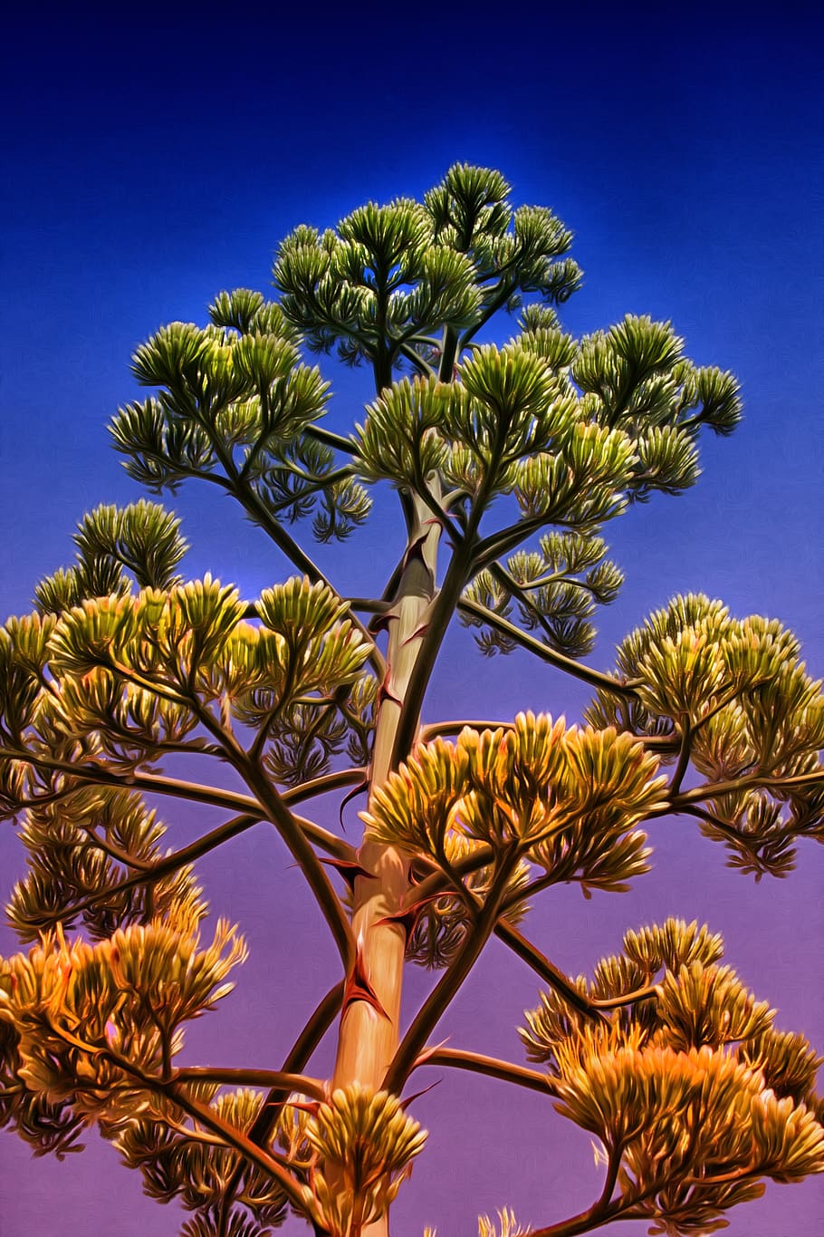 nature, plant, tree, sky, growth, blue, no people, beauty in nature HD wallpaper