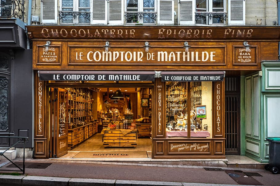 Le Comptoir de Matholde front store, street, architecture, outdoors, HD wallpaper
