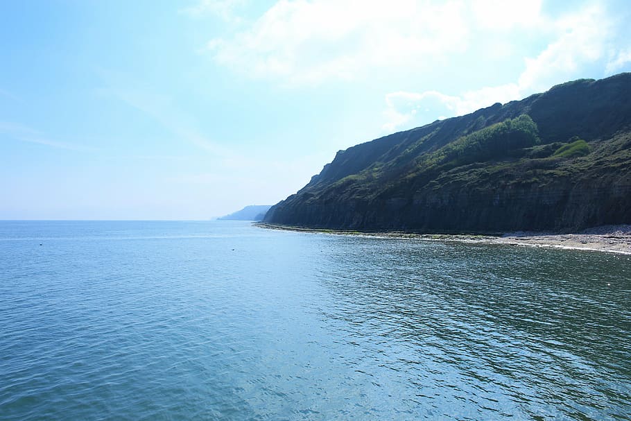 water, coast, beach, sky, landscape, summer, sea, ocean, nature HD wallpaper