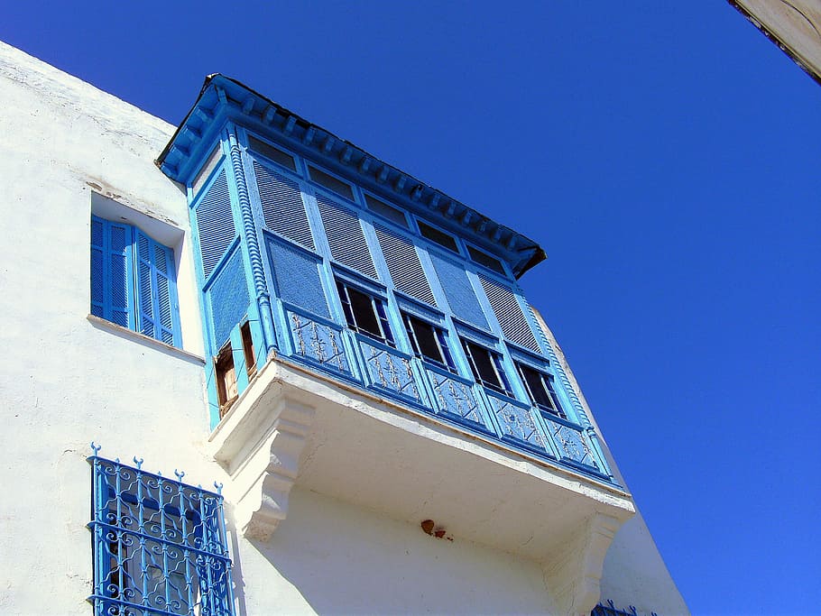 Bay Window, Home, White, blue, stem, facade, live, architecture HD wallpaper