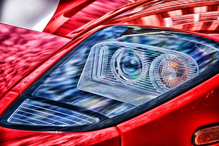 sports car, auto, automobile, hdr, front, headlight, sporty, HD wallpaper
