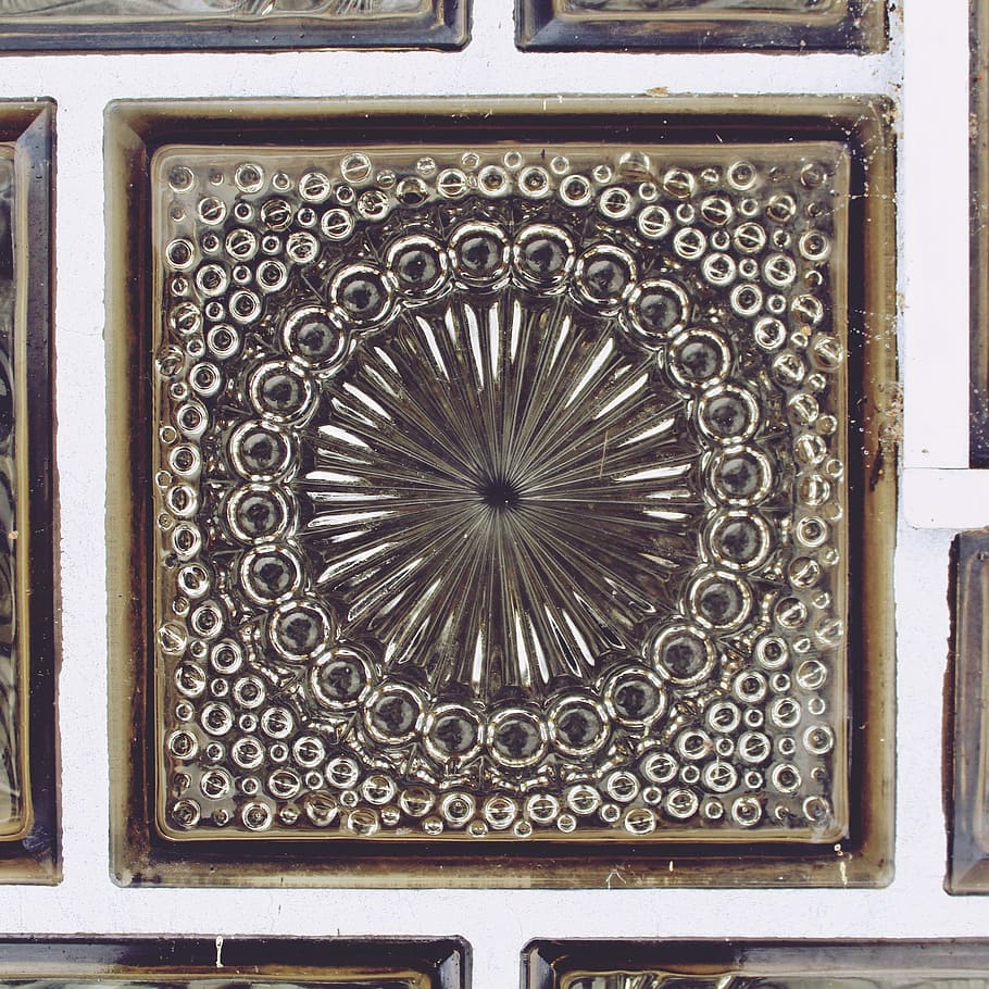Tile, Glass, Ornament, Window, Building, decorated, brick, decorative HD wallpaper