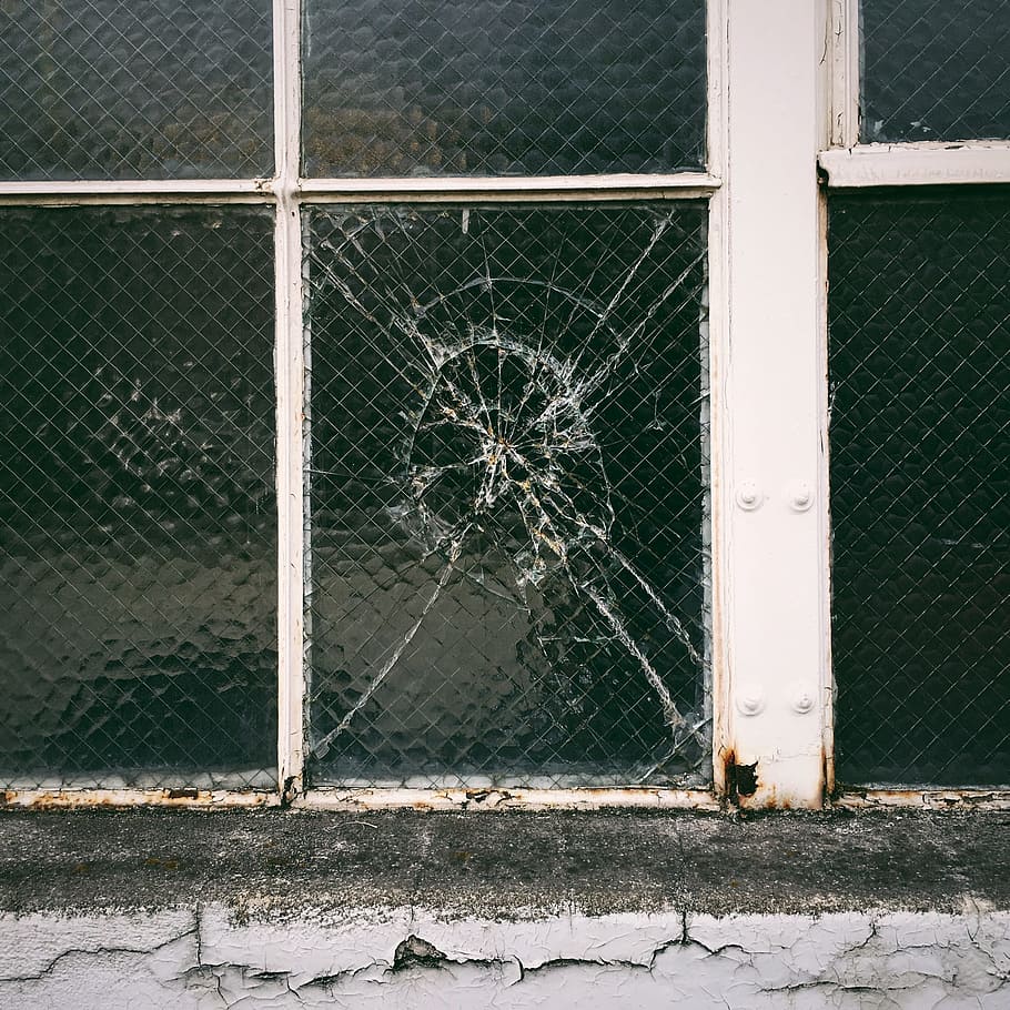house, outside, window, glass, frame, break, steel, built structure HD wallpaper