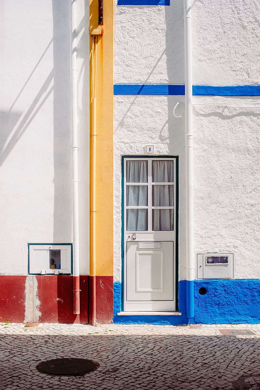 building, cobblestones, door, wall, built structure, architecture HD wallpaper