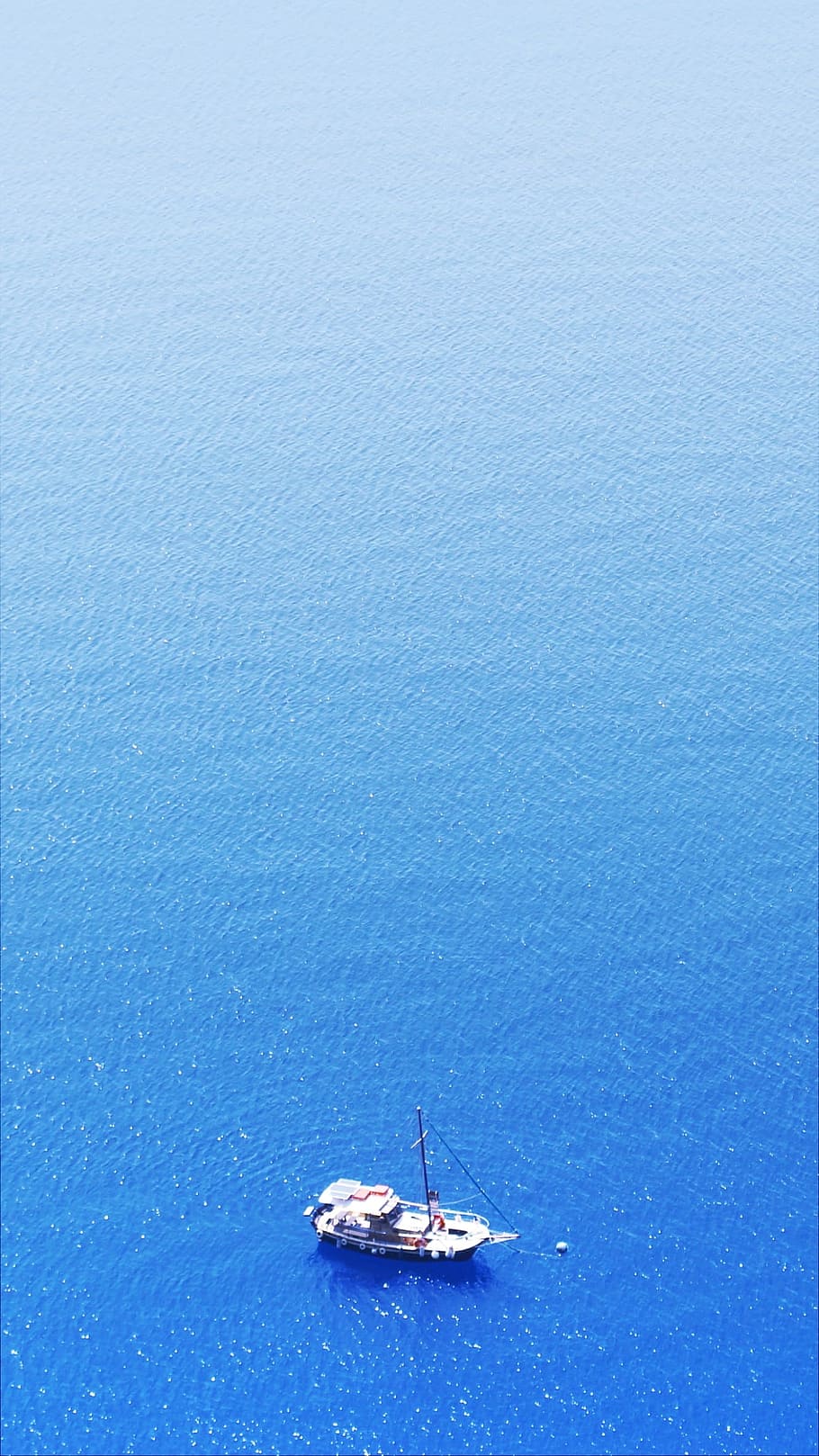 Sea, Ship, blue, water, nautical vessel, high angle view, transportation HD wallpaper
