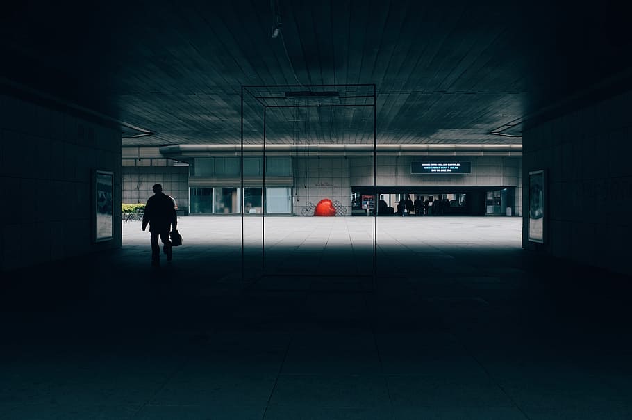 architecture, building, structure, people, man, walking, alone HD wallpaper