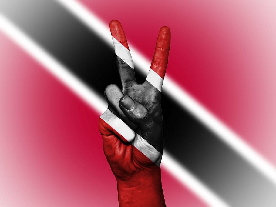 trinidad and tobago, peace, hand, nation, background, banner