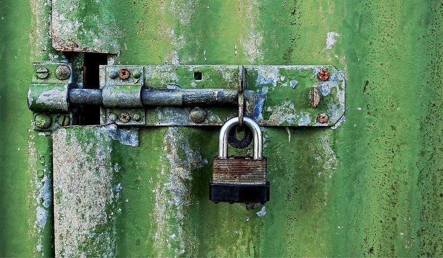 padlock, bolt, security, old, grunge, protection, secure, privacy, HD wallpaper
