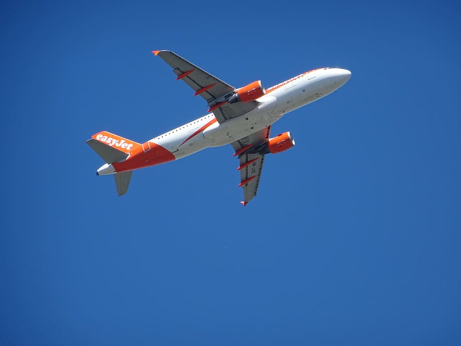 aircraft, easy jet, airline, sky, technology, detail, blue, HD wallpaper