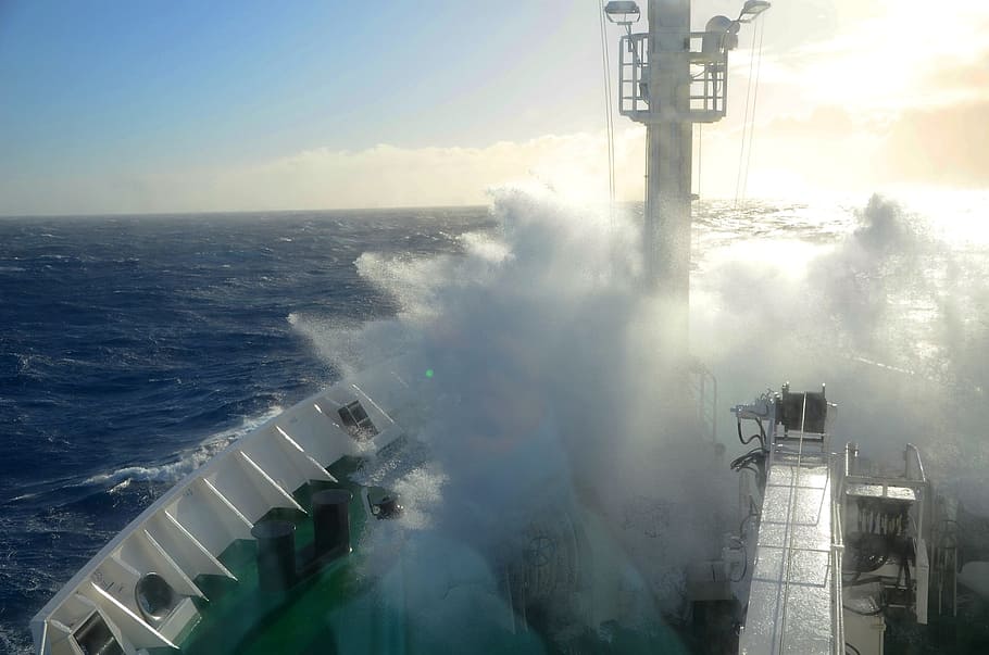 drake passage, antarctica, waves, ocean, expedition, water, HD wallpaper