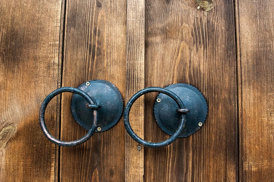 door, ring, round, old, design, texture, tree, surface, traditional HD wallpaper