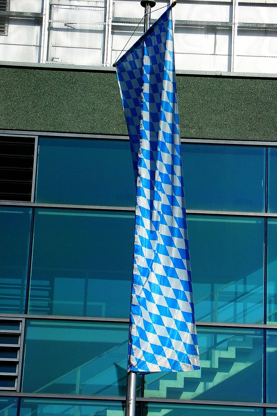 flag, bavaria, white blue, architecture, built structure, building exterior HD wallpaper
