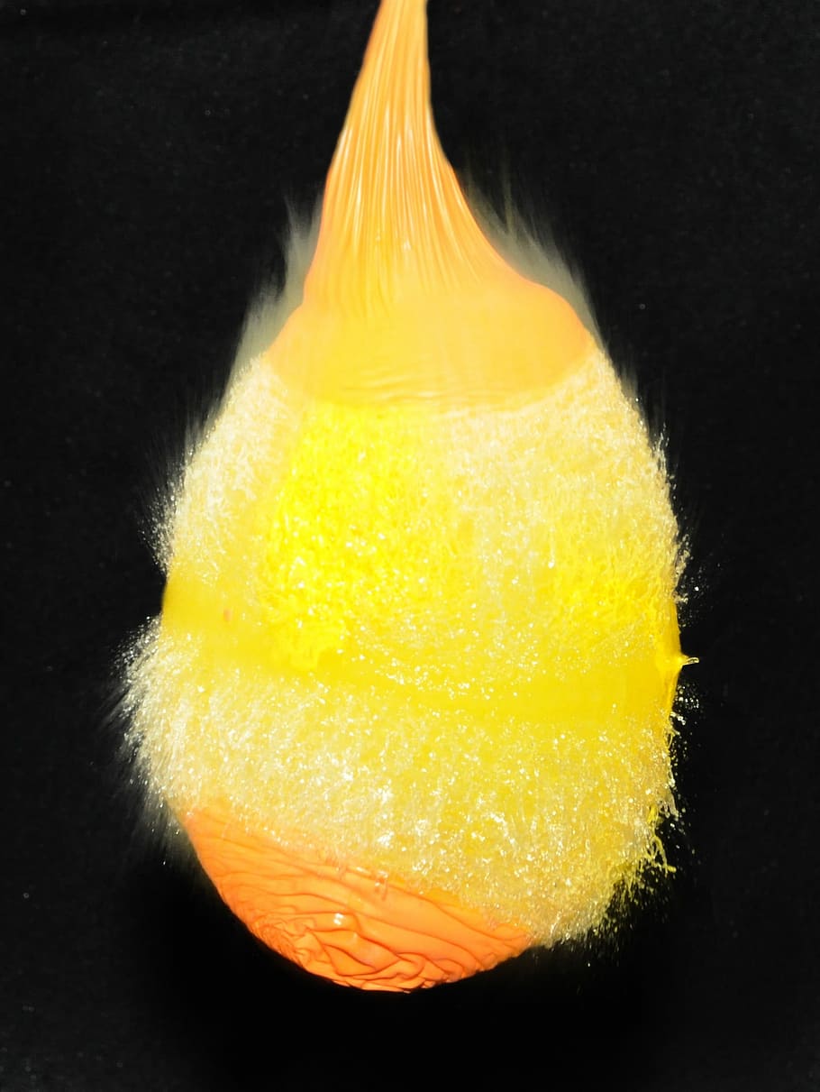 Balloon, Overflow, Water, Bladder, effect, yellow, food and drink HD wallpaper