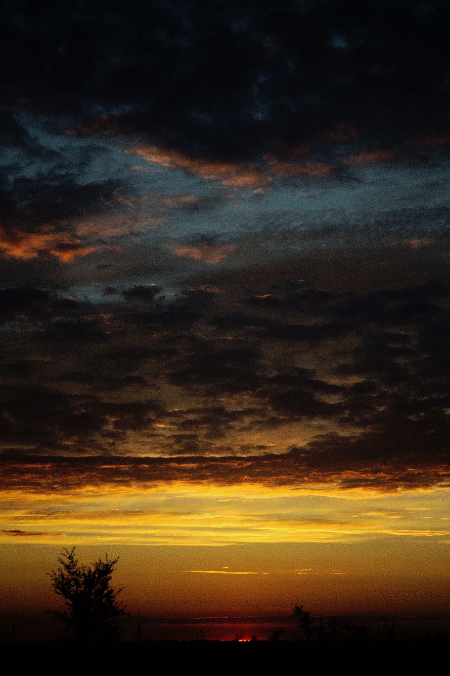 nature, dark, sky, clouds, sun, sunset, trees, cloud - sky HD wallpaper