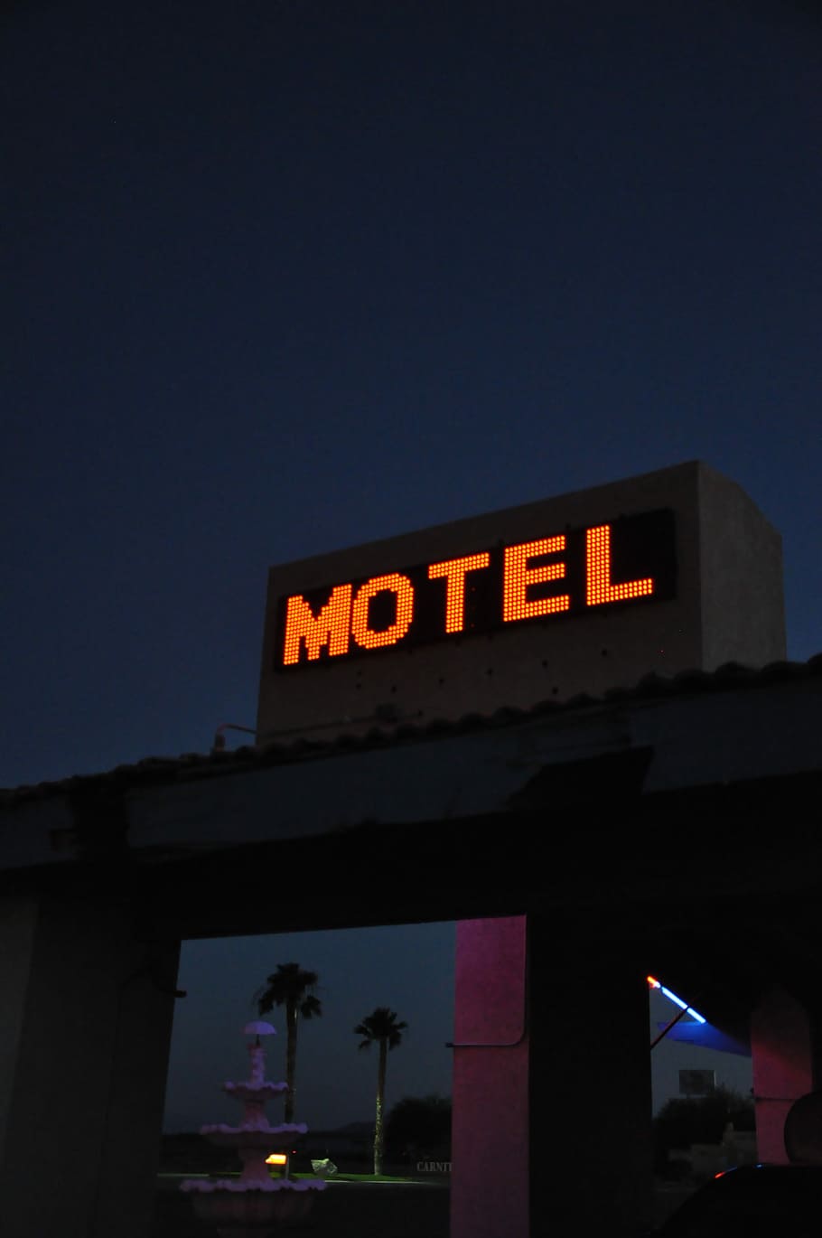HD wallpaper: Motel, Night, Neon