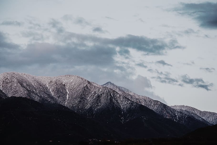 mountain, peak, summit, sky, blue, rock, top, extreme, success HD wallpaper