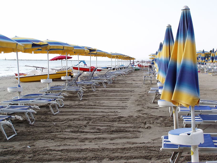 Beach Umbrella, Shadow, summer, sun, holiday, lido, costa, atmosphere HD wallpaper