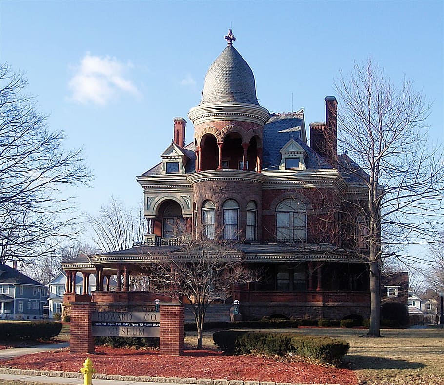 Seiberling Mansion in Kokomo, Indiana, architecture, public domain. 