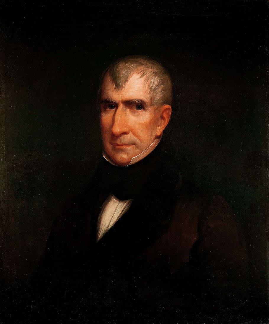 William Henry Harrison Portrait, painting, president, public domain