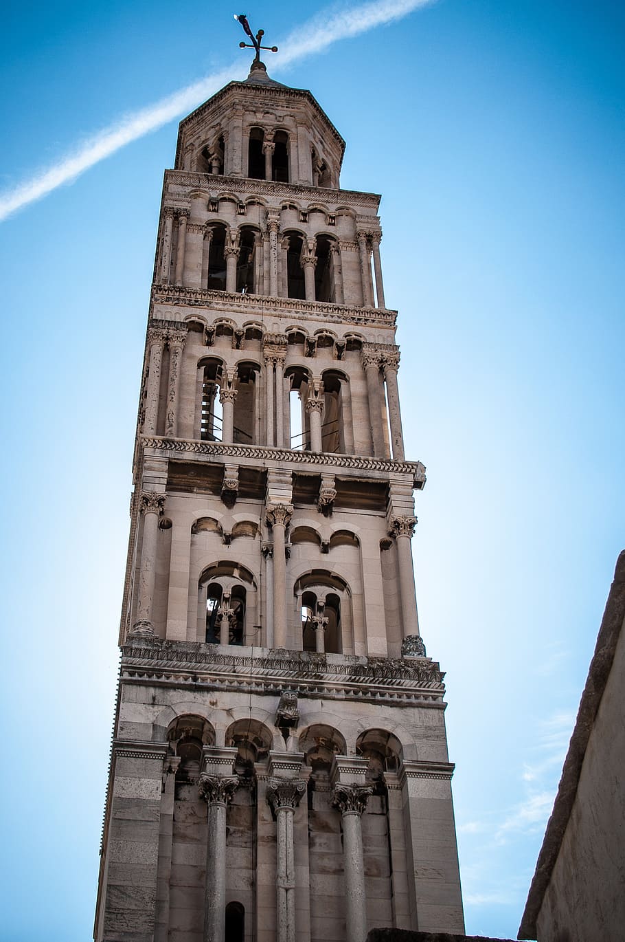 steeple, croatia, split, dalmatia, old town, tower, church HD wallpaper