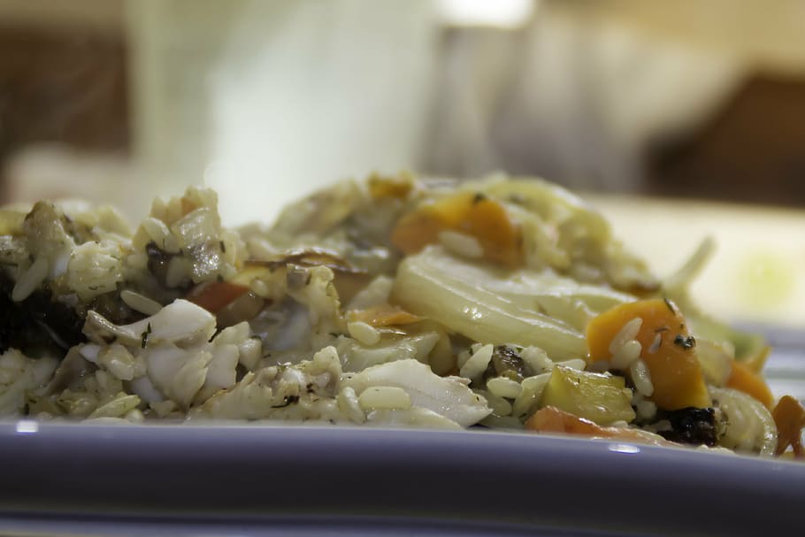 rice, fish, cook, lunch, delicacies, gourmet, eat, food, food and drink HD wallpaper