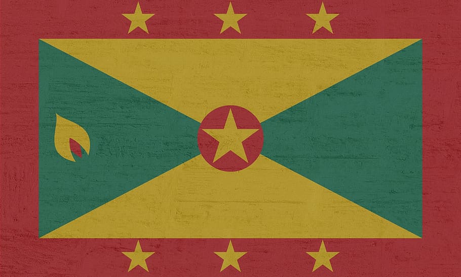 grenada, flag, red, yellow, no people, sign, art and craft HD wallpaper