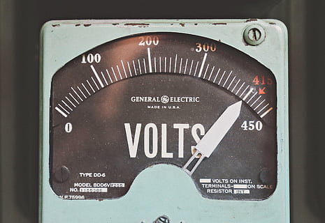 gray General Electric Volts at 415, white, electricity, meter HD wallpaper