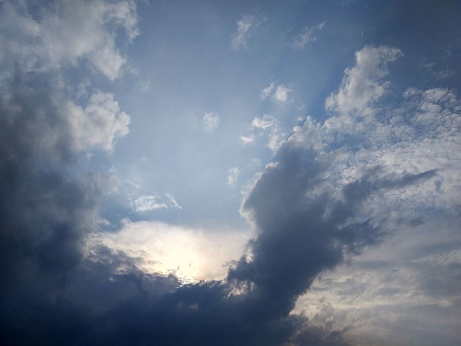 Clouds, Sunshine, Adversity, nature, weather, blue, sky, cloud - Sky HD wallpaper