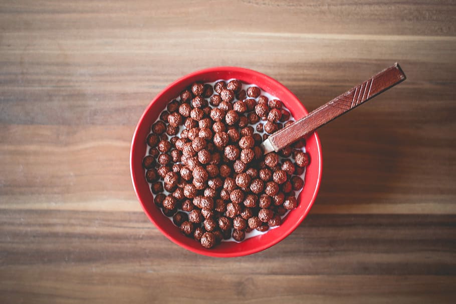 Chocolate Cereal Balls Breakfast, chocolate balls, food, hungry, HD wallpaper