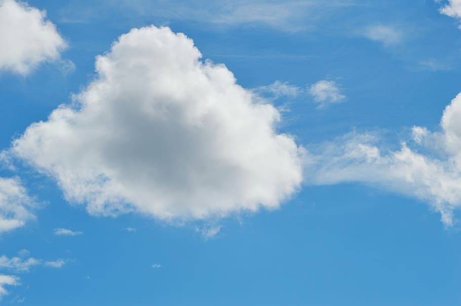 clouds, sky, white, blue, cloud - sky, backgrounds, nature HD wallpaper
