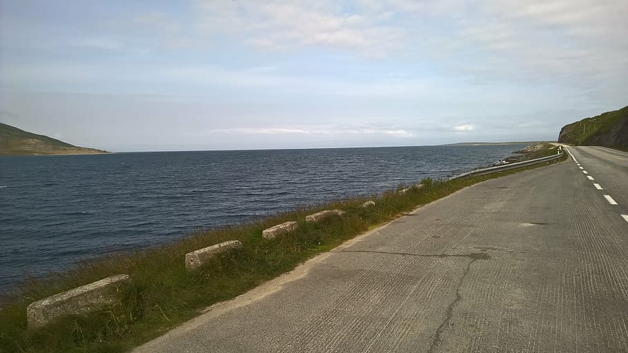 sea, road, landscape, water, sky, tranquility, direction, scenics - nature HD wallpaper