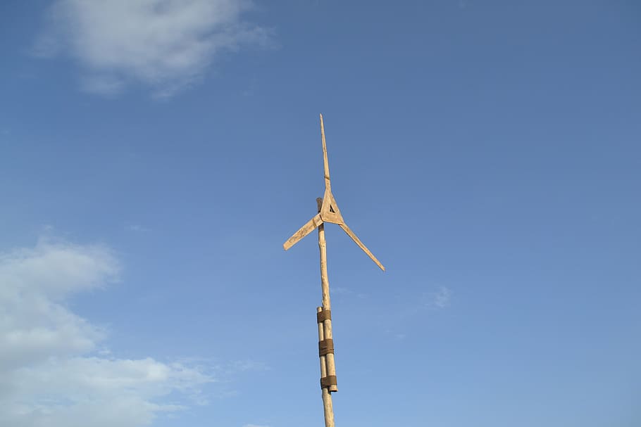 blue sky, benchmark, turbine, technology, environment, electricity HD wallpaper