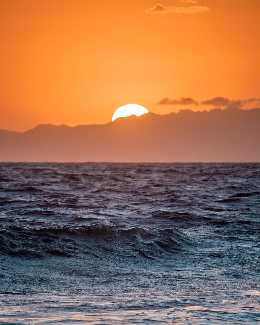 body of water during sunset, Chasing Sun, cloud, sunrise, ocean HD wallpaper
