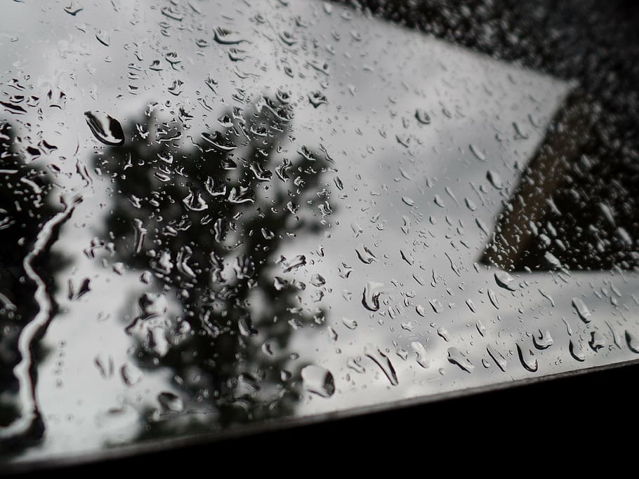 rain, window, details, drops, glass, nature, wet, water, glass - material HD wallpaper