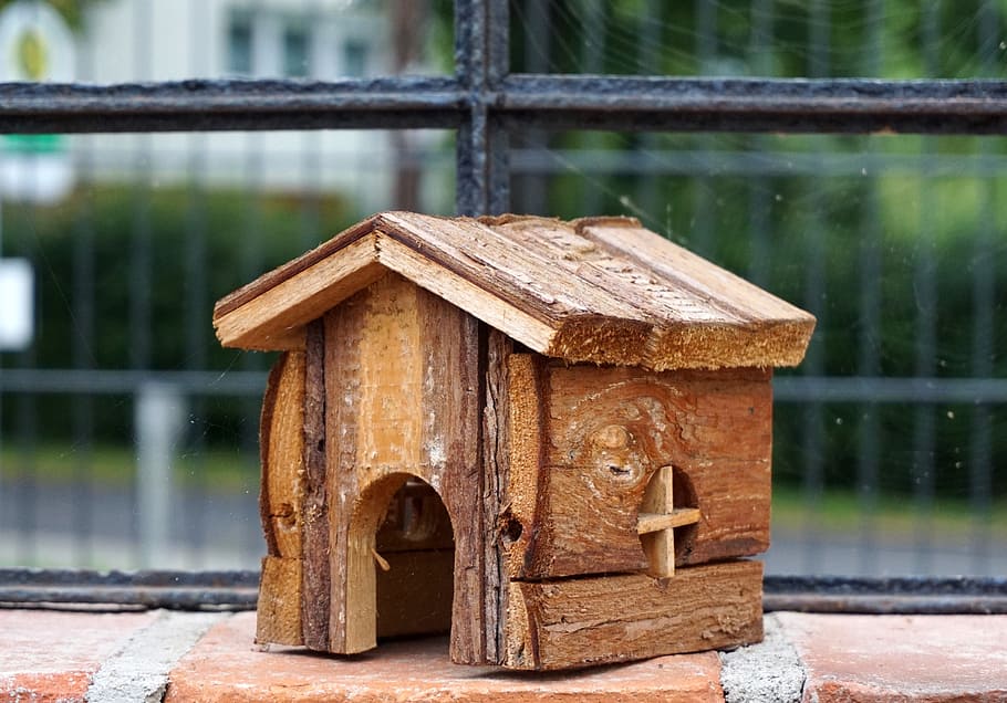 Vacation, Miniature, Hut, Wood, Tinker, birdhouse, wood - Material