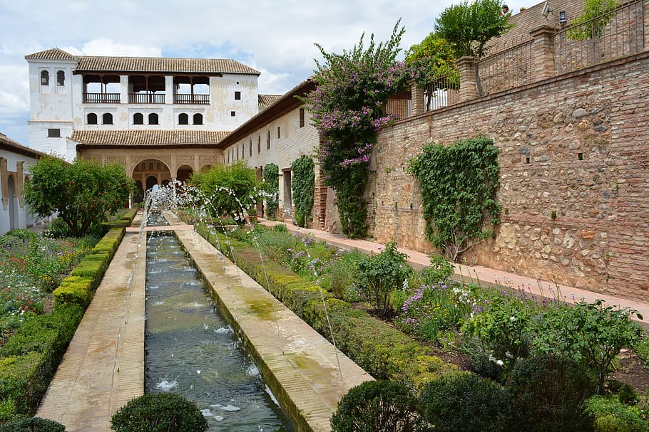 Alhambra, Castle, Granada, Spain, alcazaba, architecture, building exterior HD wallpaper