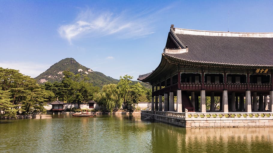 seoul, temple, korea, landscape, asia, south korea, palace, HD wallpaper