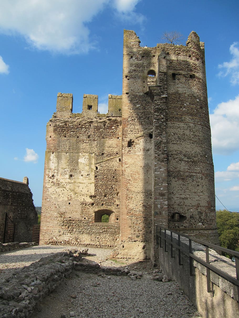 castle, valeggio, mincio, built structure, architecture, sky HD wallpaper