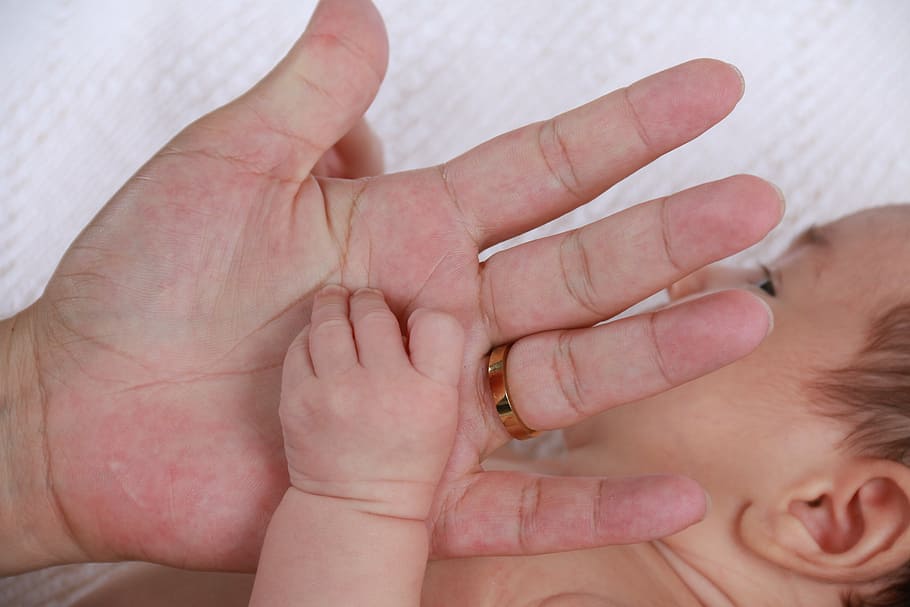 bebe, palma, hand, affection, newborn, tenderness, baby, girl HD wallpaper