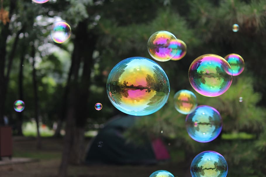 Anime, Original, Bubble, Reflection, HD wallpaper