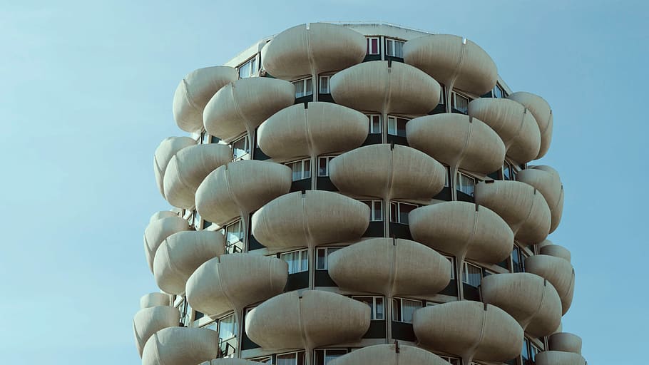 Les Choux, by Gérard Grandval - 1974, black and gray building HD wallpaper