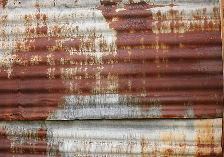 rusted, corrugated, metal, texture, old, grunge, vintage, damaged HD wallpaper
