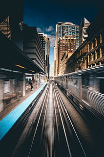 time-lapse photography of train traveling, train station in time lapsed photography HD wallpaper